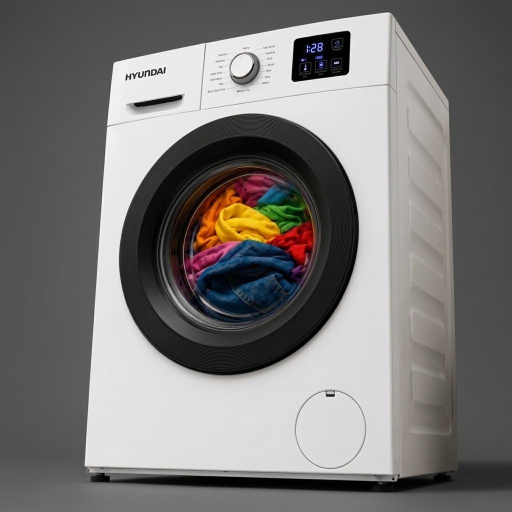 Hyundai Washing Machine 7Kgs - 1000RPM - White - Image 2
