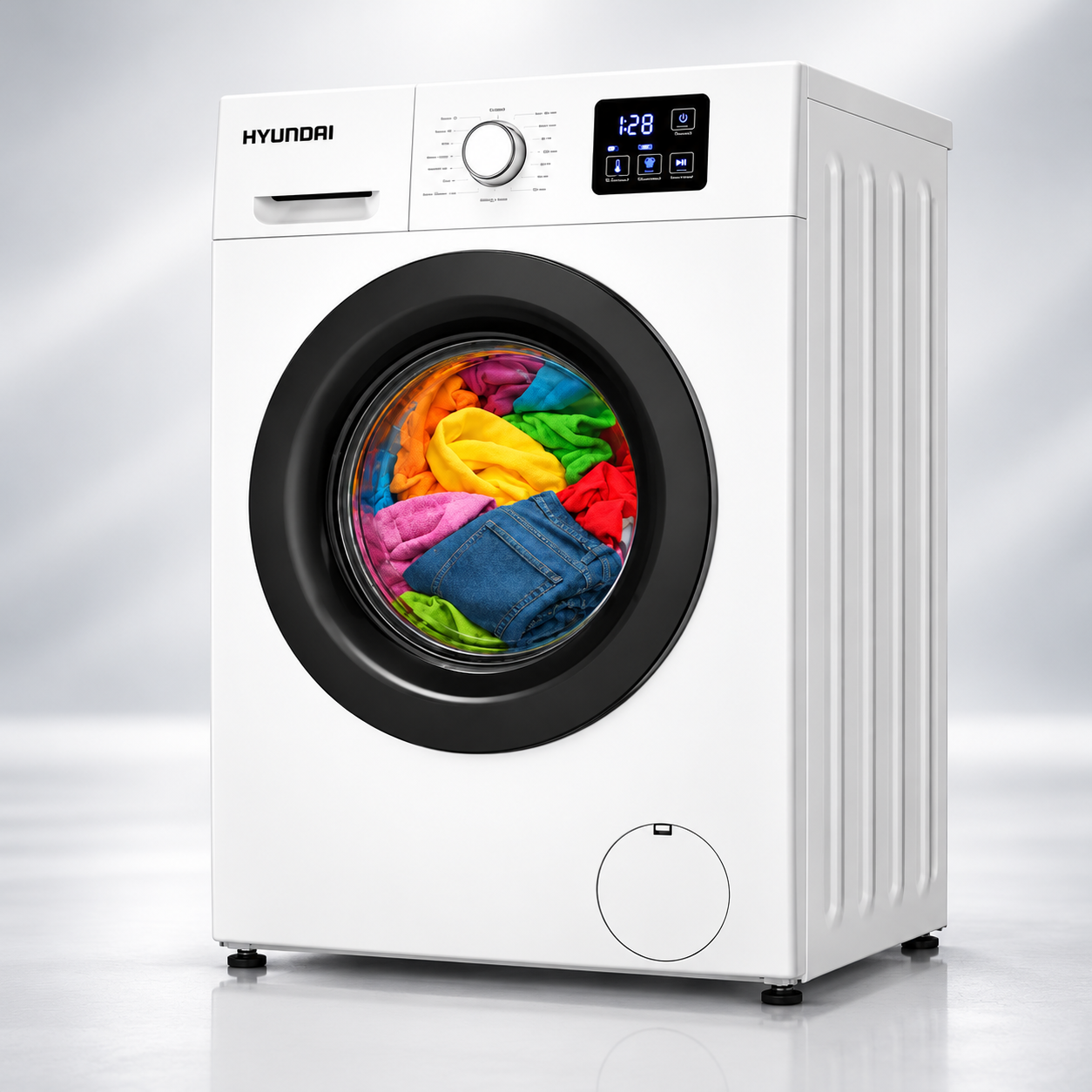 Hyundai Washing Machine 7Kgs - 1000RPM - White - Image 4